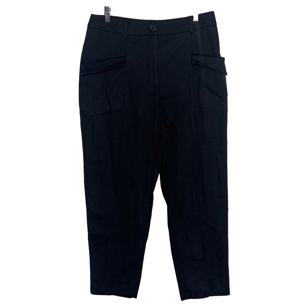 Elizabeth and James Womens Black Side Pocket Tapered Trouser Pants Size 12/31‎